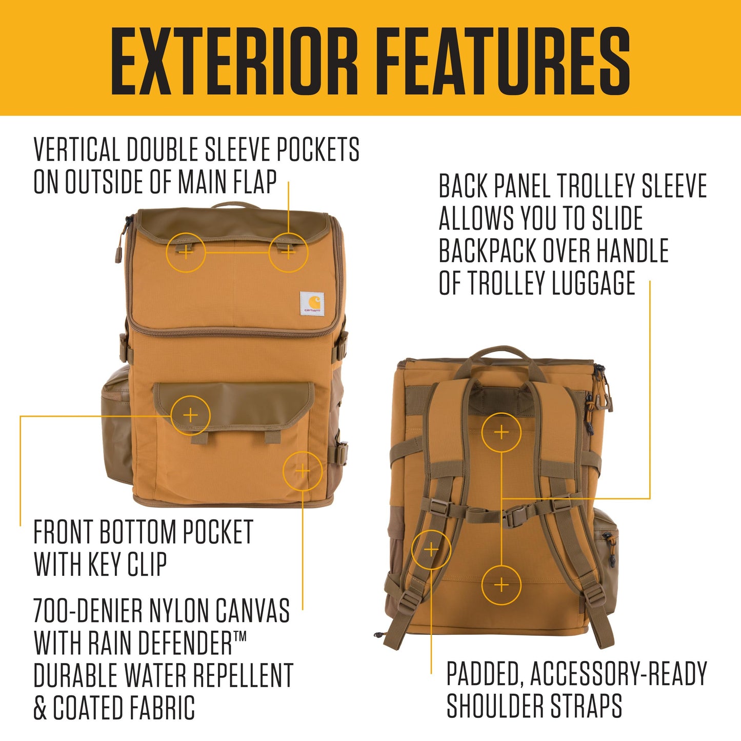 35L Water-Resistant Work Backpack with Laptop Sleeve
