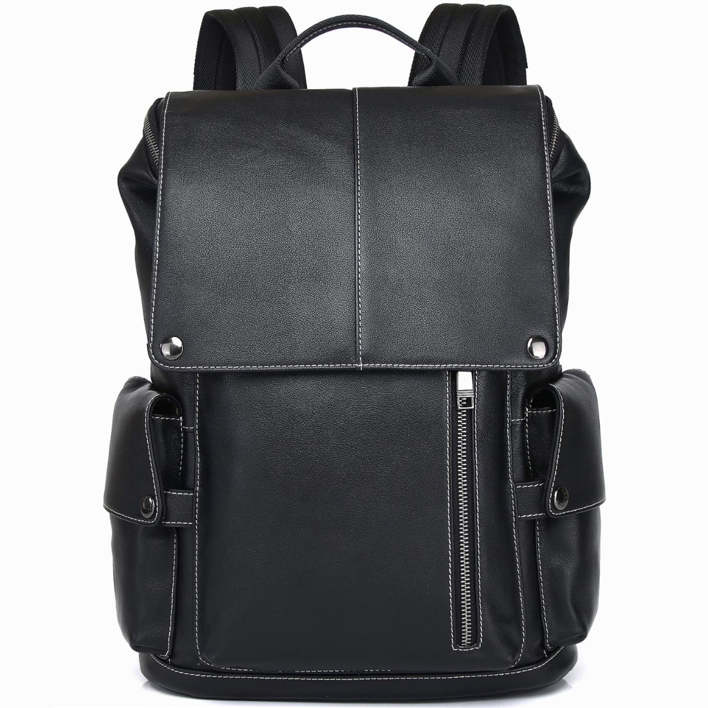 Full-Grain Leather Laptop Backpack for Men and Women