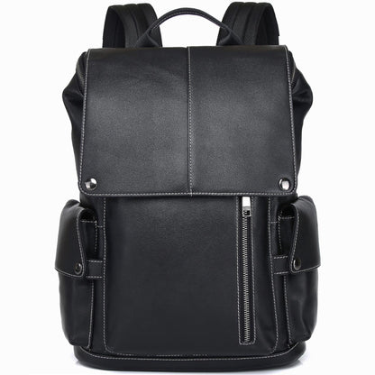 Full-Grain Leather Laptop Backpack for Men and Women
