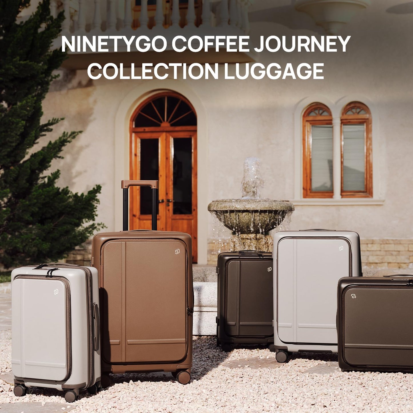 Expandable Carry-On Luggage with Front Compartment and TSA Lock