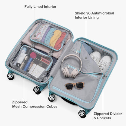 Traveler's Choice Pagosa Hardshell Expandable Luggage with Spinner Wheels