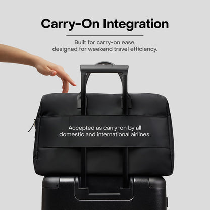 Carry-On Split Weekender Bag with Zipped Pockets and Pass-Through Sleeve