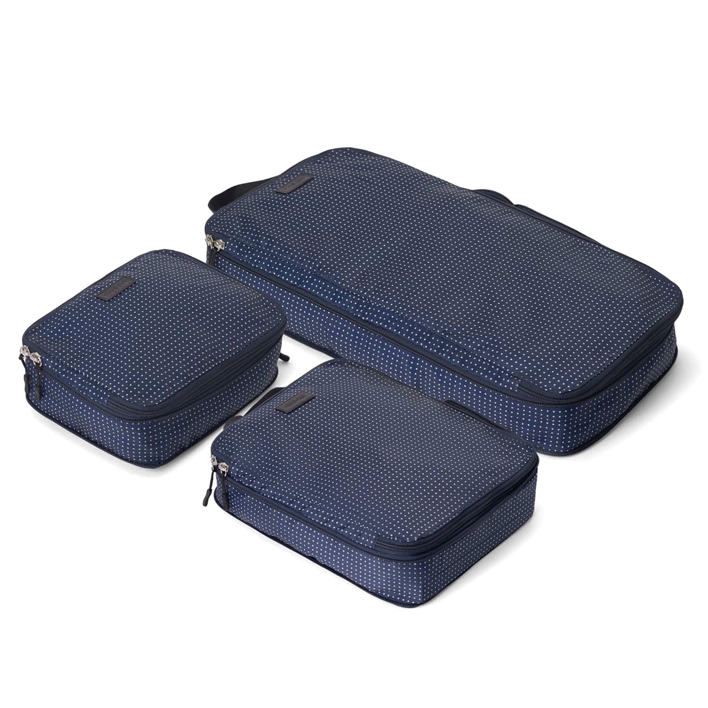 3-Piece Double Compression Packing Cube Set with Water-Resistant Design