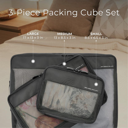 3-Piece Compression Packing Cube Set for Travel Organization