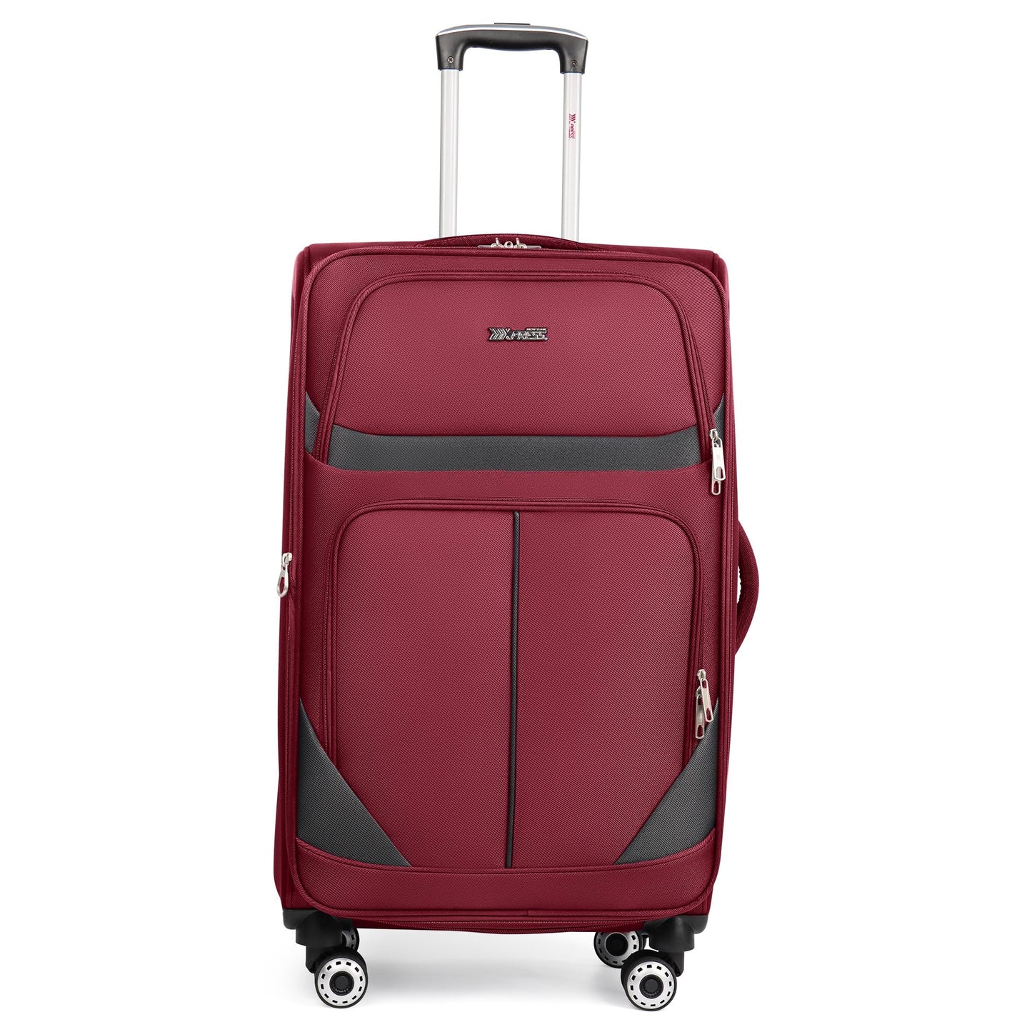 3-Piece Expandable Softside Luggage Set with Spinner Wheels and Lock
