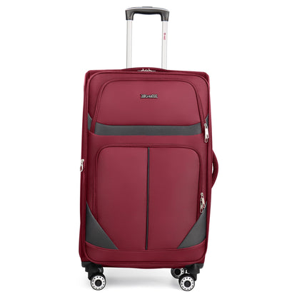 3-Piece Expandable Softside Luggage Set with Spinner Wheels and Lock