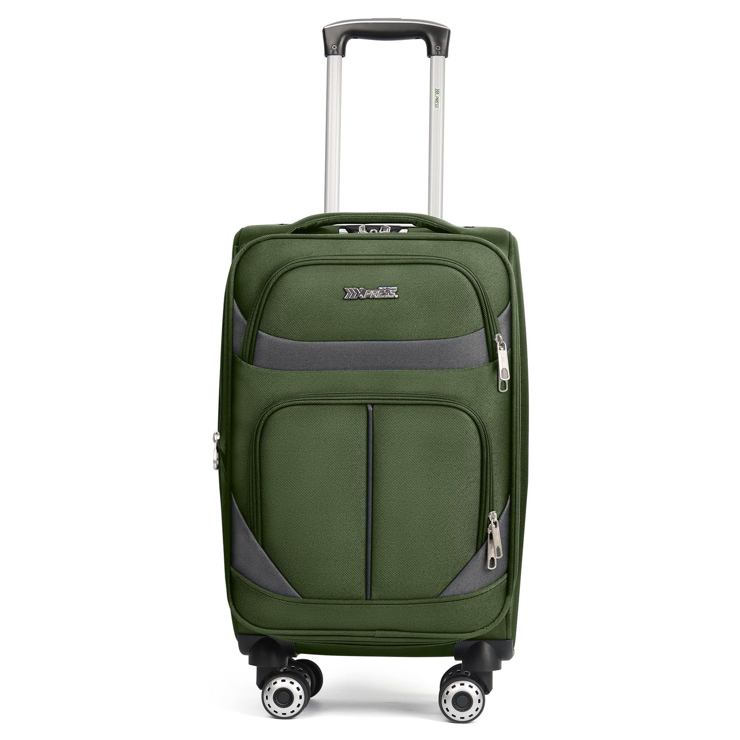 3-Piece Expandable Softside Luggage Set with Spinner Wheels and Lock